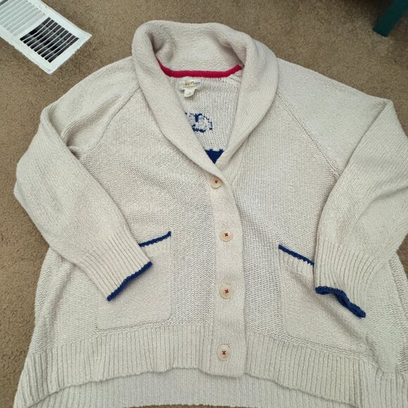 Anthropologie Maeve Lobster Cardigan Sweater 2X Very Rare - Picture 3 of 4